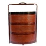Chinese Bamboo and Rattan Tiered Wedding Basket