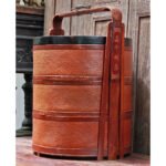 Chinese Bamboo and Rattan Tiered Wedding Basket - Image 4