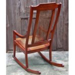 Reproduction Colonial-era Burmese Teak and Rattan Rocking Chair - Image 3