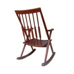 Elegant Antique Thai Teak Rocking Chair - Image 3