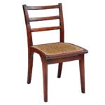 Colonial Burmese Teak and Rattan Dining Chairs