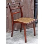 Colonial Burmese Teak and Rattan Dining Chairs - Image 3