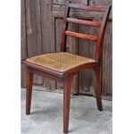Colonial Burmese Teak and Rattan Dining Chairs - Image 4