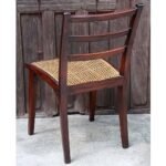 Colonial Burmese Teak and Rattan Dining Chairs - Image 5
