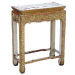 Thai Teak Medium Altar Table with Original Paint Remnants