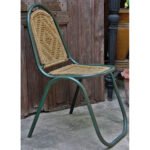 Indian Green Metal and Macrame Chairs - Image 3