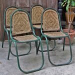 Indian Green Metal and Macrame Chairs - Image 6
