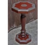Indian Wood and Brass Octagonal Side-table - Image 3