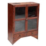 Rare Thai Teak Petchaburi-style Cabinet with Moke Wood Inlay