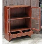 Rare Thai Teak Petchaburi-style Cabinet with Moke Wood Inlay - Image 3