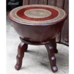 Indian Hard Wood and Brass Stool/Side-table - Image 4