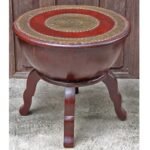 Indian Hard Wood and Brass Stool/Side-table - Image 5