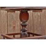 Colonial Octagonal Pedestal Teak Table with Custom Bottom Shelf - Image 6