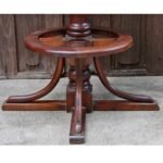 Colonial Reproduction Teak Swivel Stool - Image 8
